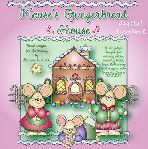 Mouse's Gingerbread House Clip Art Download