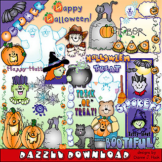 October Dazzle Clip Art Download