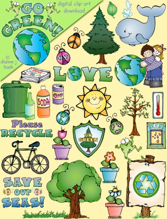 Go Green - Conservation Clip Art Download