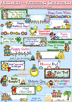 Spring Into Summer Toppers Clip Art Download