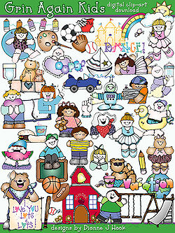 Grins and Kids Clip Art Download