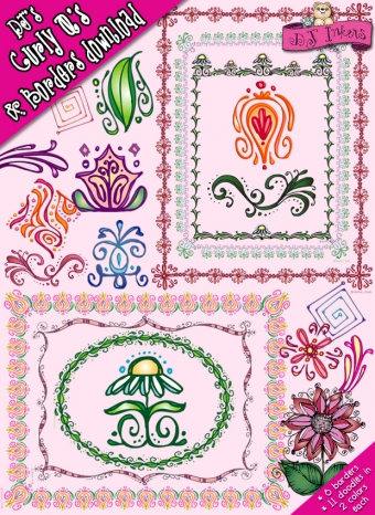 Curlicues and Borders Clip Art Download