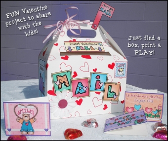 Valentine Mailbox - Printable Decorating Kit
