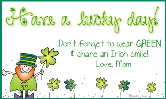 Lucky day leprechaun card made with DJ Inkers clip art