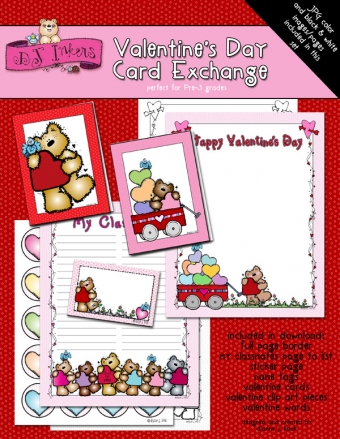 Valentine's Day Card Exchange Kit for Classrooms