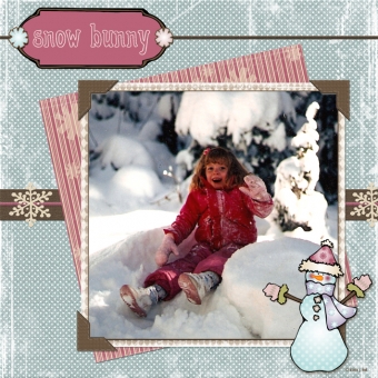 Snow Play Clip Art Snippets, Font and Printables Kit