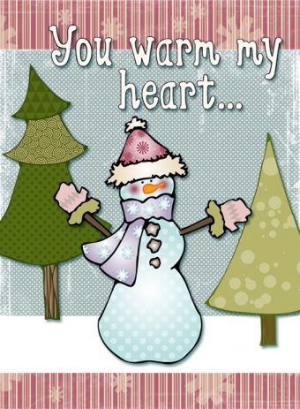 Snow Play Clip Art Snippets, Font and Printables Kit