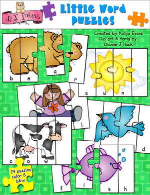 Little Word Puzzles - Learning Activity Download