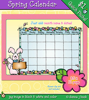 Spring Calendar Download