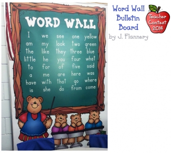 Word Wall teacher idea with DJ Inkers classroom clip art