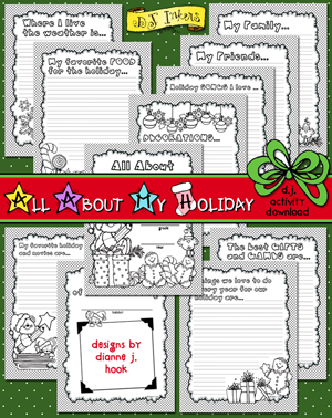 All About My Holiday - Printable Keepsake Journal for Kids and Christmas