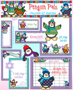 Penguin Pals Borders and Classroom Kit Download