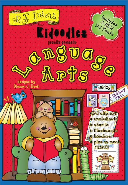 ELA Language Arts clip art for kids and educational resources for teachers by DJ Inkers