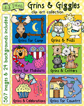 Grins & Giggles Clip Art Collection - 6 Download Bundle