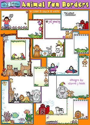 Animal Fun Clip Art Borders Download