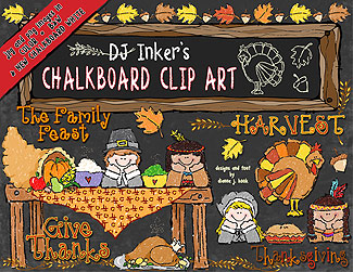 Chalkboard Thanksgiving Clip Art Download