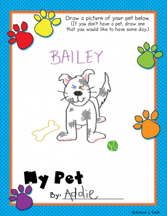 Pet Poem Printable Activity Kit and Bulletin Board