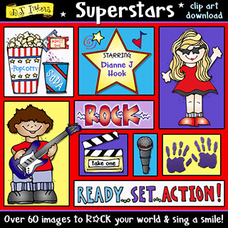 Super Stars - Music, Theater and Movies Clip Art Download
