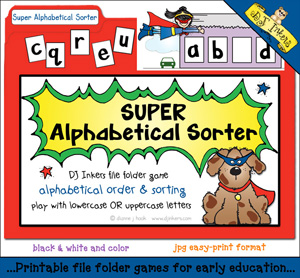 Super Sorter - Alphabetical Order File Folder Game