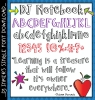 DJ Notebook is a cool 2D drop shadow font, with hand drawn lettering by DJ Inkers