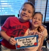 virtual first day of school sign by DJ Inkers