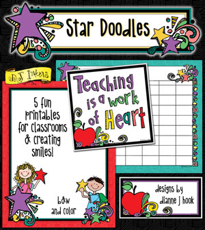 Star Doodles Teacher Printables Download
