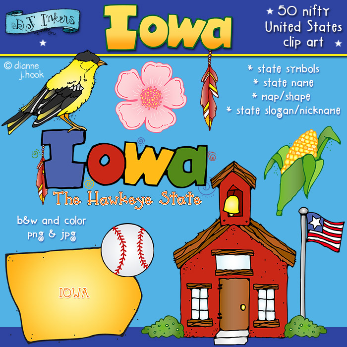 Iowa USA Clip Art Download