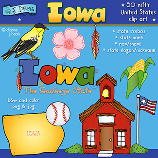 Iowa USA Clip Art Download
