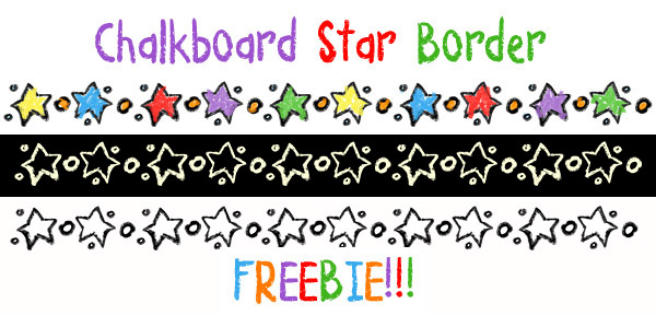 Chalkboard Star Border Clip Art FREEBIE