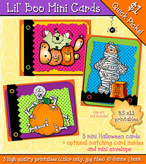 Lil' Boo Printable Mini Cards Download