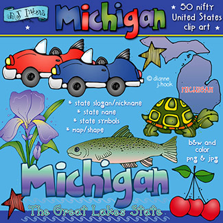 Michigan USA Clip Art Download