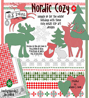 Nordic Cozy - Holiday Clip Art Download