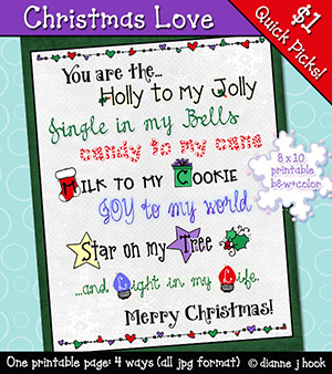 Christmas Love Printable Download