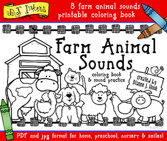Farm Sounds Printable Coloring Book Download