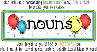 Nouns Flash Cards vol. 2 - Sentence Building, Parts of Speech