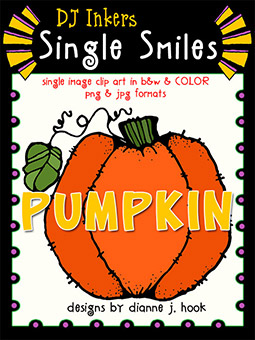 Pumpkin - Single Smiles Clip Art Image