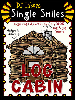 Log Cabin - Single Smiles Clip Art Image