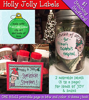Holly Jolly Labels Printable Download