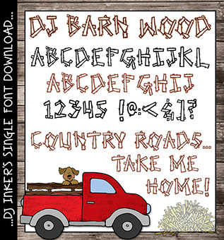 DJ Barn Wood Font Download