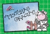 Moo-chas gracias card made with cute clip art cow by DJ Inkers