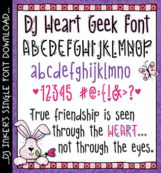 DJ Heart Geek Font Download