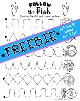 Follow the Fish - Printable Tracing Activity Freebie