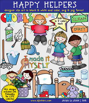 Happy Helpers - Clean-Up Clip Art Download
