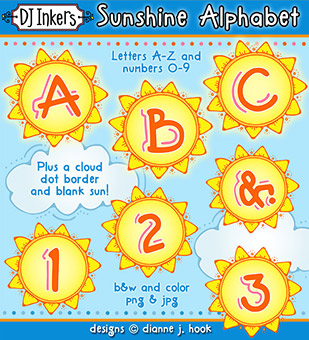 Sunshine Clip Art Alphabet Download
