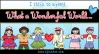 I think to myself, what a wonderful world! Created with DJ Inkers clip art kids around the world.