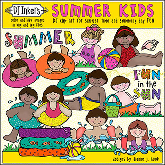 Summer Kids Clip Art Download
