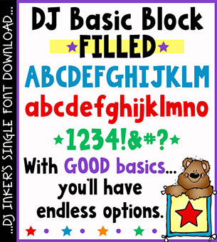 DJ Basic Block Filled Font Download