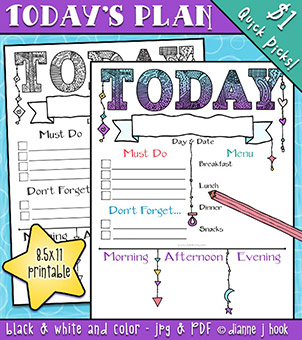 Plan for Today - Printable Download