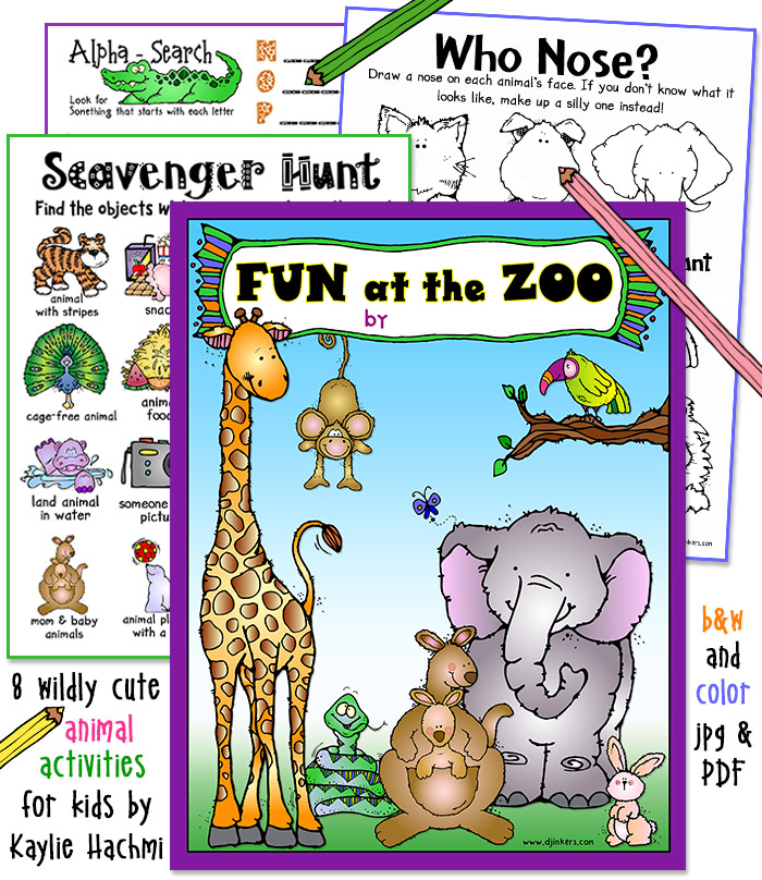 Zoo Fun - Printable Activity Packet Download