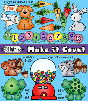 Make It Count - Numbers Clip Art Download